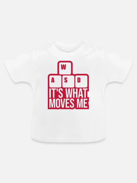 its what moves me - Baby Bio-T-Shirt mit Rundhals - Weiß