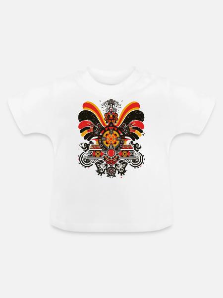 Traditionelles deutsches Motiv - Baby Bio-T-Shirt mit Rundhals - Weiß