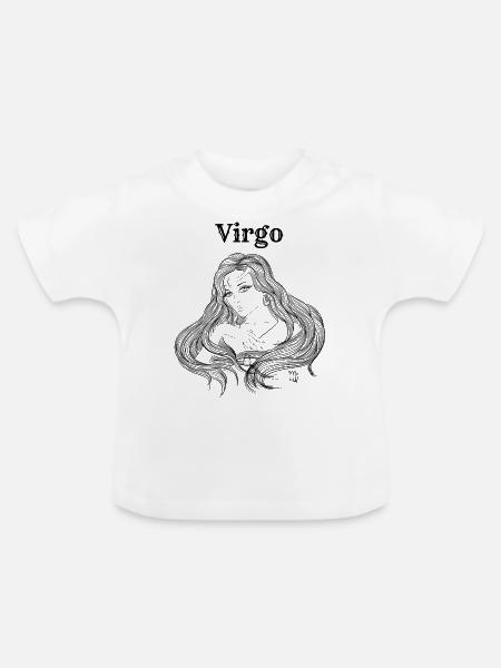 Virgo - Baby Bio-T-Shirt mit Rundhals - Weiß