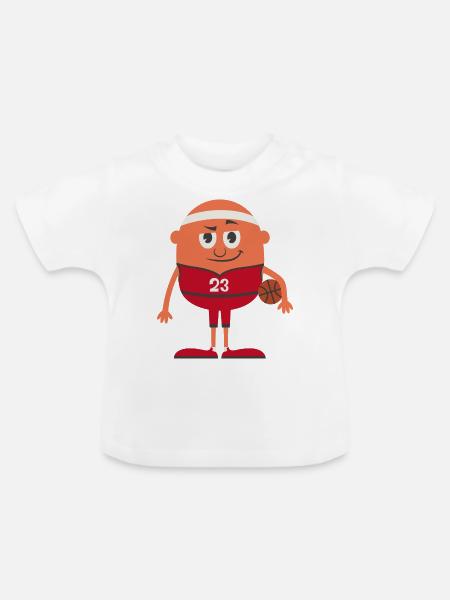 Ballsport - Baby Bio-T-Shirt mit Rundhals - Weiß