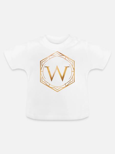 Luxuriöses Logo - Baby Bio-T-Shirt mit Rundhals - Weiß