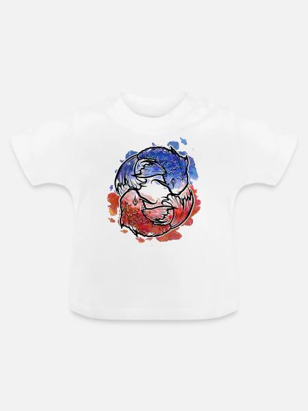 Pescis - Baby Bio-T-Shirt mit Rundhals - Weiß