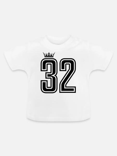 32 krone - Baby Bio-T-Shirt mit Rundhals - Weiß
