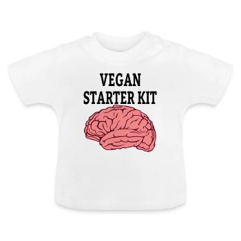 Végétalien végan végétalien disant - T-shirt bio col rond Bébé - blanc - Devant