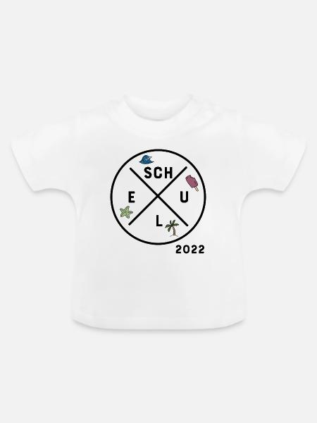 Schule 2022 - Baby Bio-T-Shirt mit Rundhals - Weiß