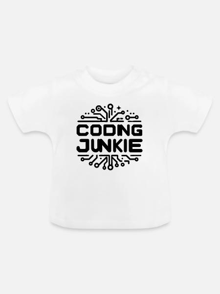 Coding Junkie 13 - Baby Bio-T-Shirt mit Rundhals - Weiß