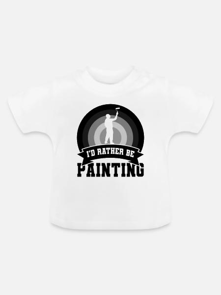 Witziges Maler Zitat - Baby Bio-T-Shirt mit Rundhals - Weiß