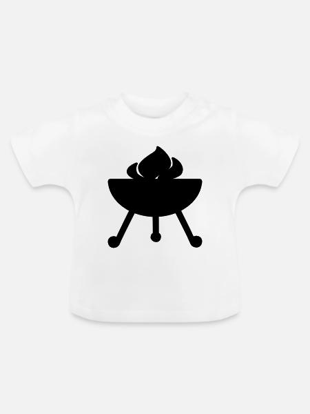 Grill - Baby Bio-T-Shirt mit Rundhals - Weiß
