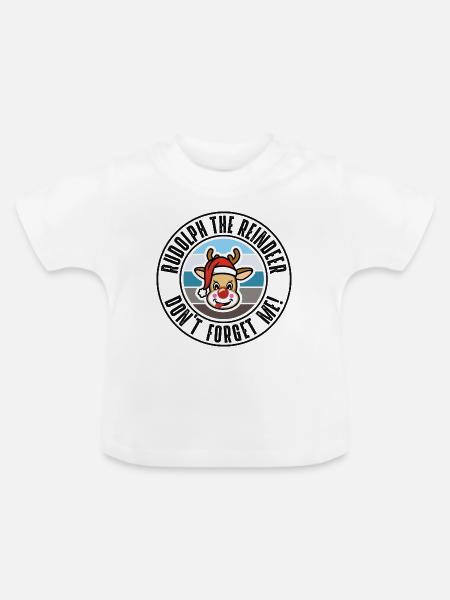 Rudolph - Baby Bio-T-Shirt mit Rundhals - Weiß