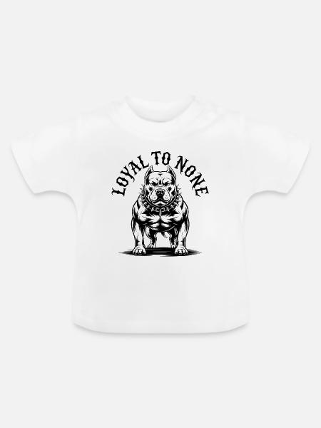 Loyal zu keinem Hund - Baby Bio-T-Shirt mit Rundhals - Weiß
