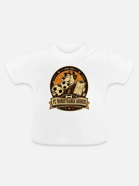 FC Hundetrainer Ausrede - Baby Bio-T-Shirt mit Rundhals - Weiß