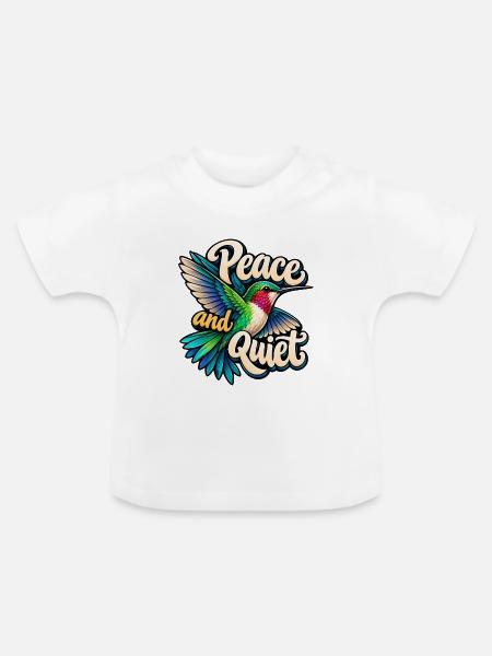 Kolibri - Baby Bio-T-Shirt mit Rundhals - Weiß