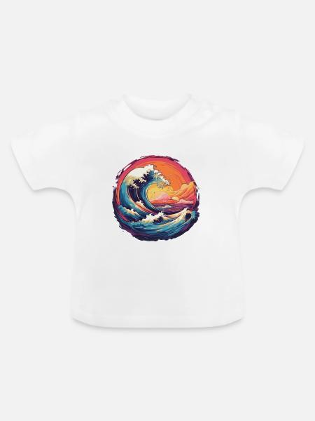Mystische Gezeiten - Baby Bio-T-Shirt mit Rundhals - Weiß