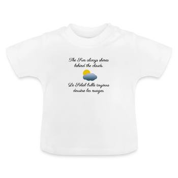 The Sun shines I / Le Soleil brille I - T-shirt bio col rond Bébé - blanc - Devant