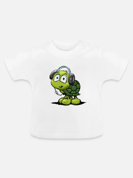 schildkroete - Baby Bio-T-Shirt mit Rundhals - Weiß