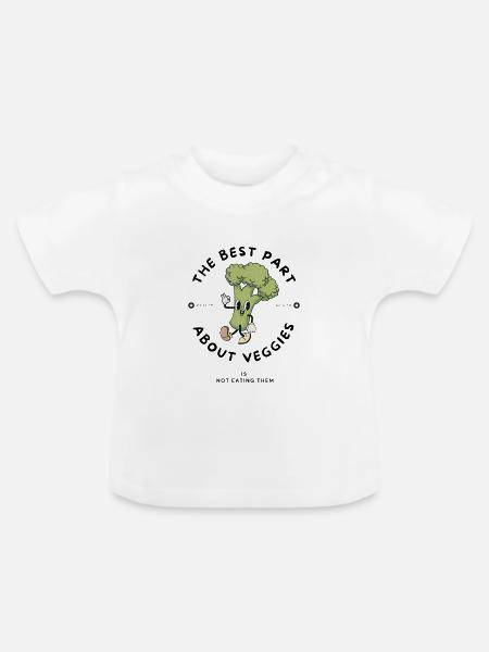 Bester Gemüse-Cartoon - Baby Bio-T-Shirt mit Rundhals - Weiß