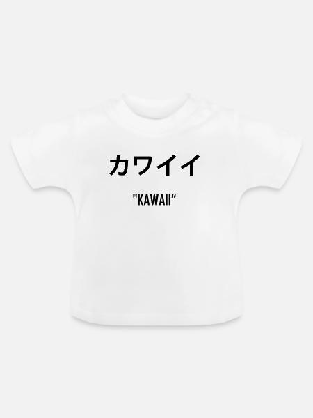 Kawaii - Baby Bio-T-Shirt mit Rundhals - Weiß