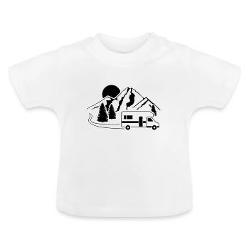 Wohnmobil - Baby Bio-T-Shirt mit Rundhals - Weiß - Vorne