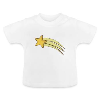 Sternschnuppe - Baby Bio-T-Shirt mit Rundhals - Weiß - Vorne