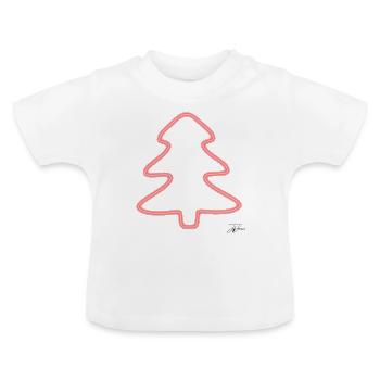 Christmas Christmas Christmas holiday season - Baby Organic T-Shirt with Round Neck - white - Front