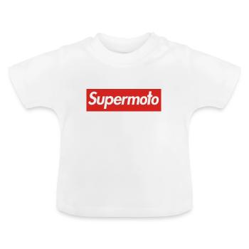 Supermoto - Baby Organic T-Shirt with Round Neck - white - Front