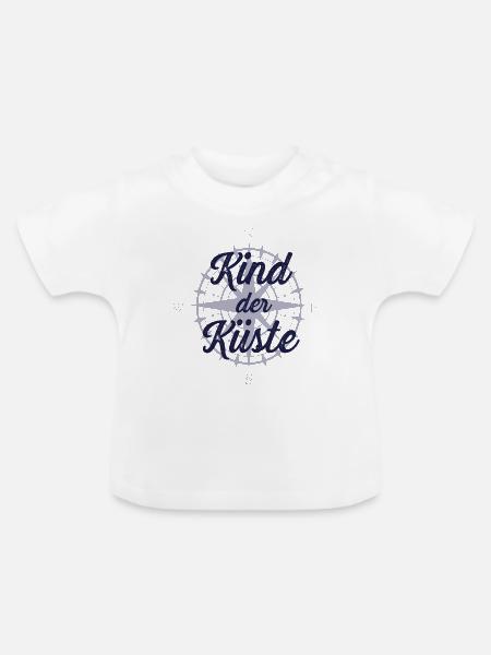 Kind der Kueste - Baby Bio-T-Shirt mit Rundhals - Weiß