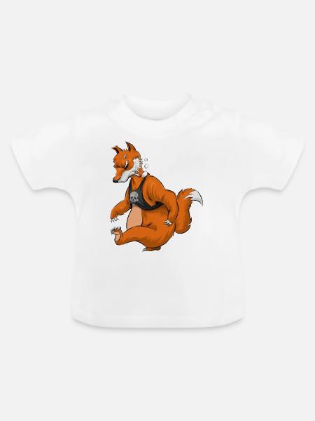 Fuchs - Baby Bio-T-Shirt mit Rundhals - Weiß