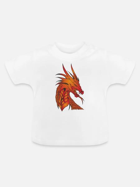 Wundervoller mythischer Drachen - Baby Bio-T-Shirt mit Rundhals - Weiß