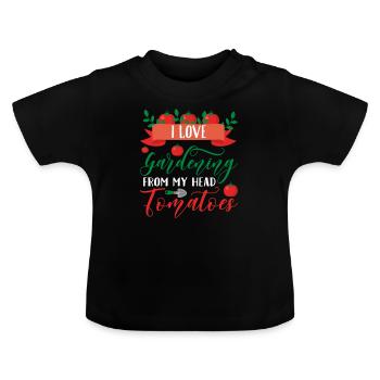Gartenarbeit - Baby Bio-T-Shirt mit Rundhals - Schwarz - Vorne