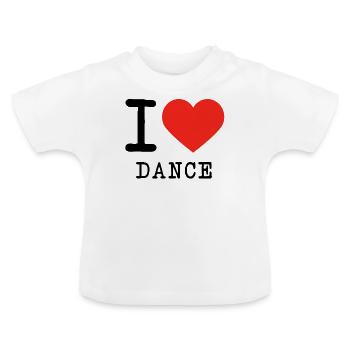 J'aime la danse - T-shirt bio col rond Bébé - blanc - Devant