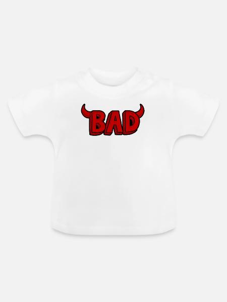 Bad oder böse - Baby Bio-T-Shirt mit Rundhals - Weiß