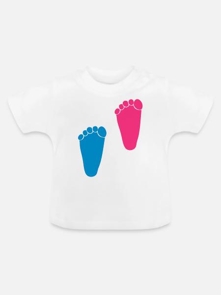 Kleines Mädchen, garcon1 - Baby Bio-T-Shirt mit Rundhals - Weiß