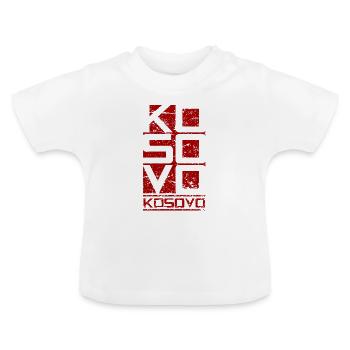 kosovo shirt geschenk - Baby Bio-T-Shirt mit Rundhals - Weiß - Vorne