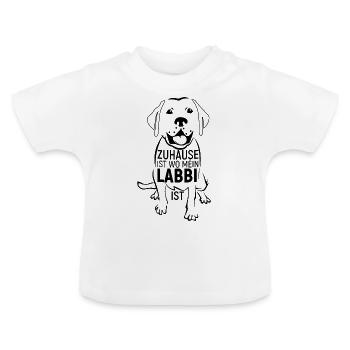 Labrador - Baby Bio-T-Shirt mit Rundhals - Weiß - Vorne