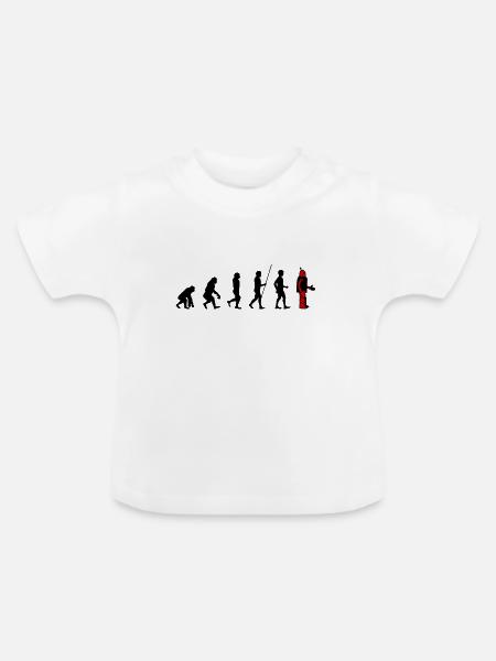 Evolution - Roboter - Baby Bio-T-Shirt mit Rundhals - Weiß
