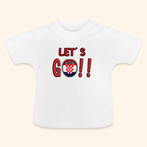 Go Croatia - Maglietta ecologica con scollo rotondo per neonato