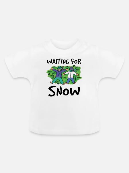 Schnee - Baby Bio-T-Shirt mit Rundhals - Weiß