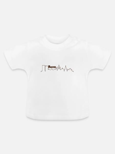 Bonn Skyline - Baby Bio-T-Shirt mit Rundhals - Weiß
