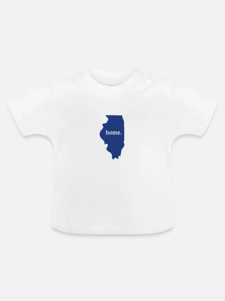 Illinois - Baby Bio-T-Shirt mit Rundhals - Weiß