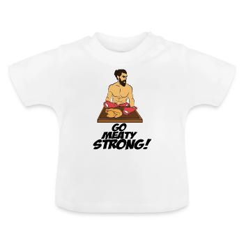 Fleischer Markt - Baby Bio-T-Shirt mit Rundhals - Weiß - Vorne