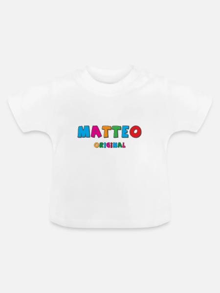 Matteo - Baby Bio-T-Shirt mit Rundhals - Weiß