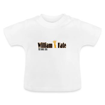 William und Kate, Kate & William Die königliche Saga - Baby Bio-T-Shirt mit Rundhals - Weiß - Vorne