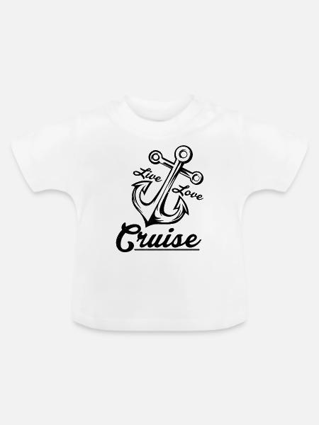 Kreuzfahrt - Baby Bio-T-Shirt mit Rundhals - Weiß