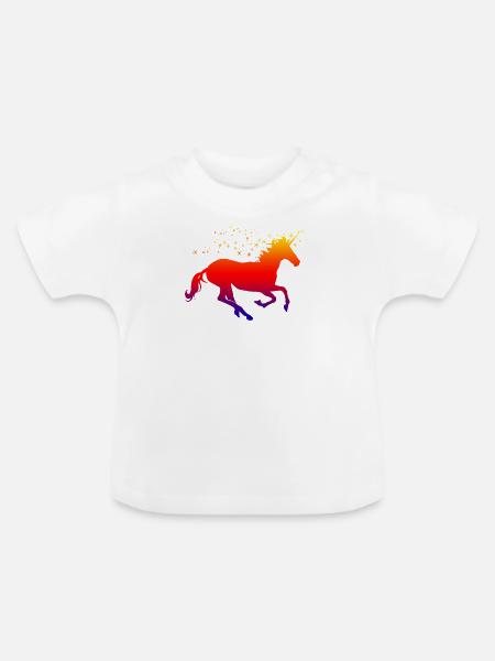 Einhorn Funkeln - Baby Bio-T-Shirt mit Rundhals - Weiß