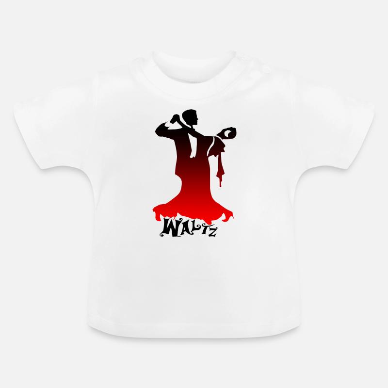 Valse viennoise danse - T-shirt bio col rond Bébé - blanc