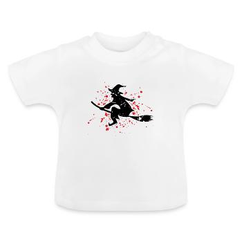 sorcière - T-shirt bio col rond Bébé - blanc - Devant