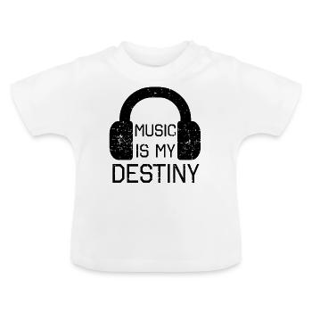 music - Baby Organic T-Shirt with Round Neck - white - Front