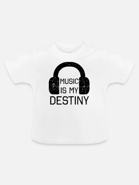 Musik - Baby Bio-T-Shirt mit Rundhals - Weiß