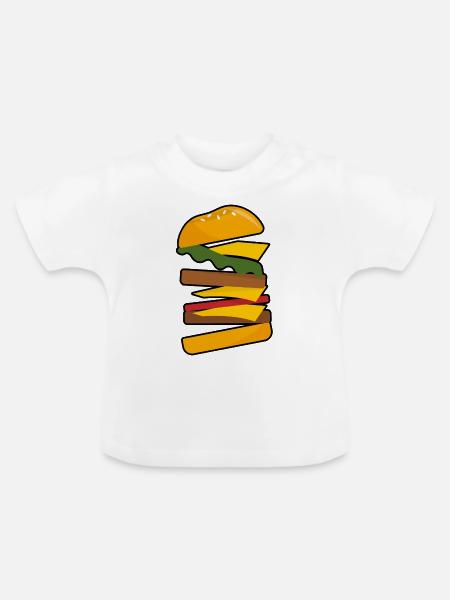 Burger - Baby Bio-T-Shirt mit Rundhals - Weiß