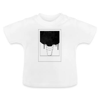 Doublecup Space - Baby Organic T-Shirt with Round Neck - white - Front